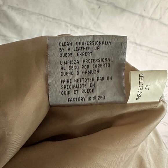 Colebrook & Co. Outerwear Tan Leather Snake Skin Print Jacket, XL, Pre-owned - Picture 6 of 6